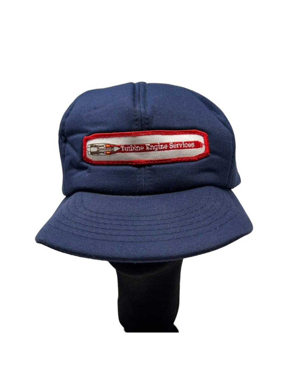 Turbine Engine Services Vintage Trucker Snapback Hat Cap Patch Mechanic Retro